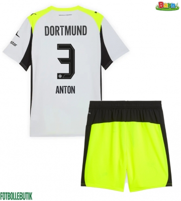 Borussia Dortmund Waldemar Anton #3 Bortaställ Barn 2025-26 Kortärmad (+ Korta byxor)